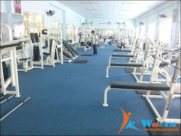Winam lắp đặt Thảm cho phòng GYM thuộc công viên Thanh Lễ - Bình Dương
